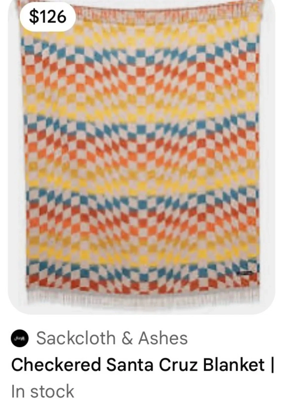 Woven Checkerboard Throw Blanket - Yellow, Orange, Teal, White